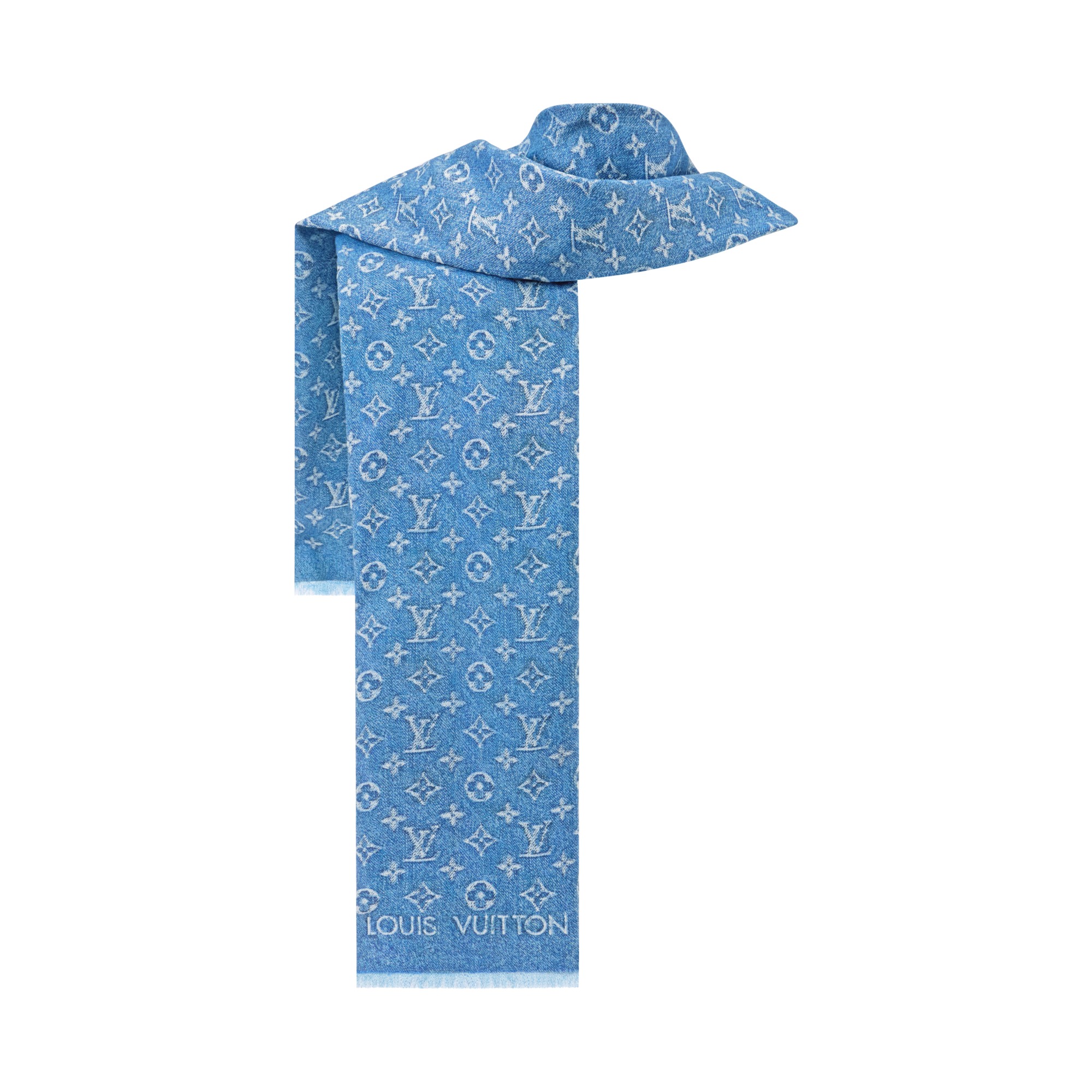 LV Denim Stole . - Luxury Accessories - M98113 Blue | LOUIS